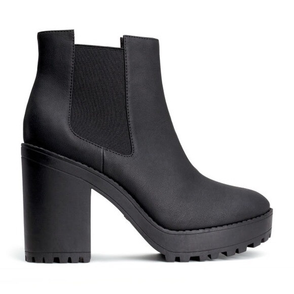 h&m block heel boots